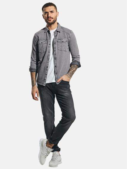 emilio adani Herren Innovatives Langarmshirt Grau 31060 emilio adani Herren Innovatives Langarmshirt Grau 31060
