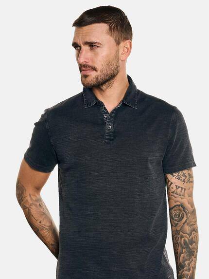 emilio adani Herren Polo-Shirt strukturiert Grau 33017 emilio adani Herren Polo-Shirt strukturiert Grau 33017