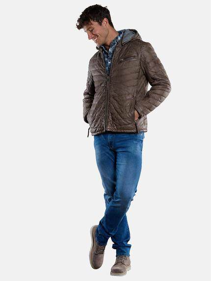 engbers Herren Lederjacke mit Steppung Hellbraun 33551