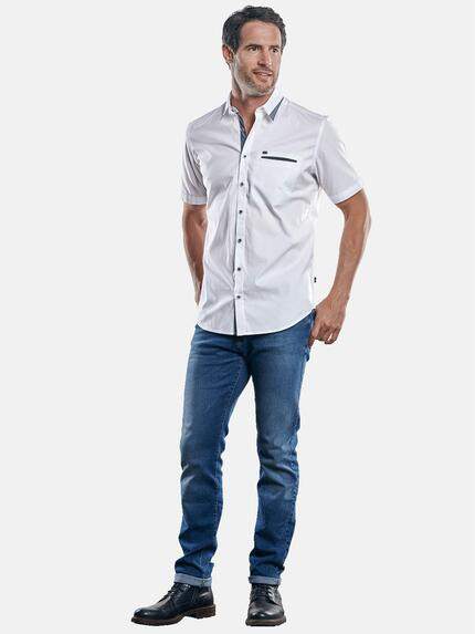 engbers Herren Hemd uni Reinweiss 30034