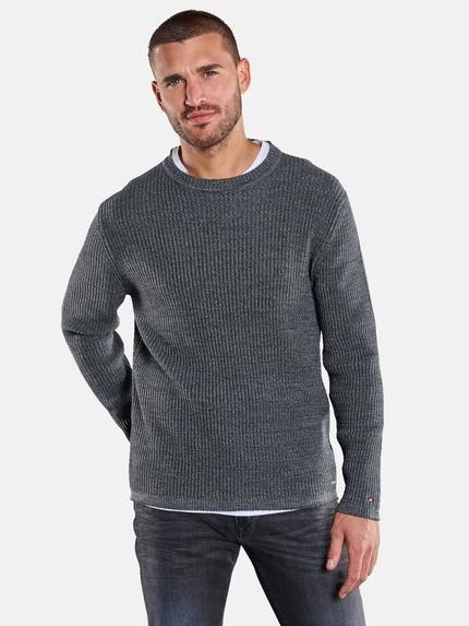 emilio adani Pullover strukturiert Kieselgrau