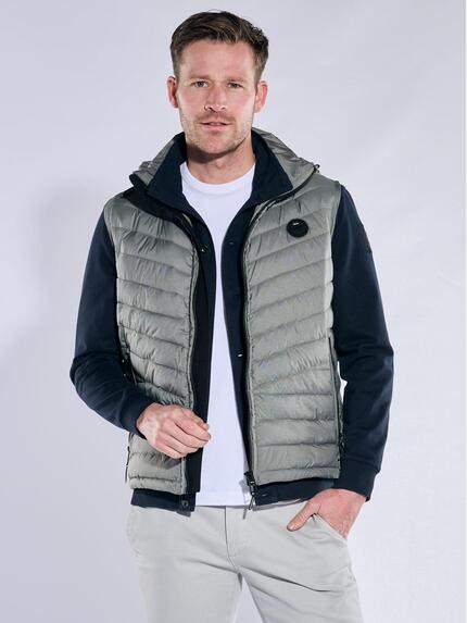 engbers Herren Steppweste mit abnehmbarer Kapuze Khaki 38243 engbers Herren Steppweste mit abnehmbarer Kapuze Khaki 38243