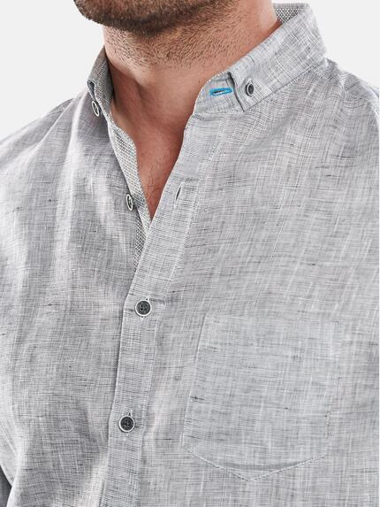 ENGBERS GERMANY Herren Langarm-Hemd aus Leinen Hellgrau 31636 ENGBERS GERMANY Herren Langarm-Hemd aus Leinen Hellgrau 31636