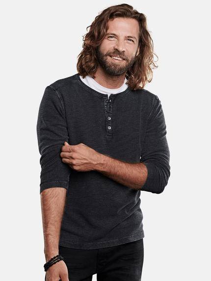 emilio adani softes Henley Shirt Anthrazit