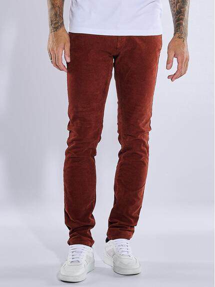 emilio adani 5-Pocket-Cordhose slim fit Rostorange