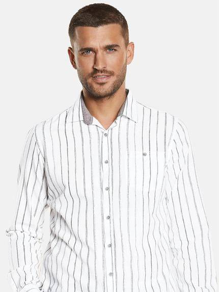 emilio adani Herren Langarm-Hemd gestreift Grau 34444 emilio adani Herren Langarm-Hemd gestreift Grau 34444