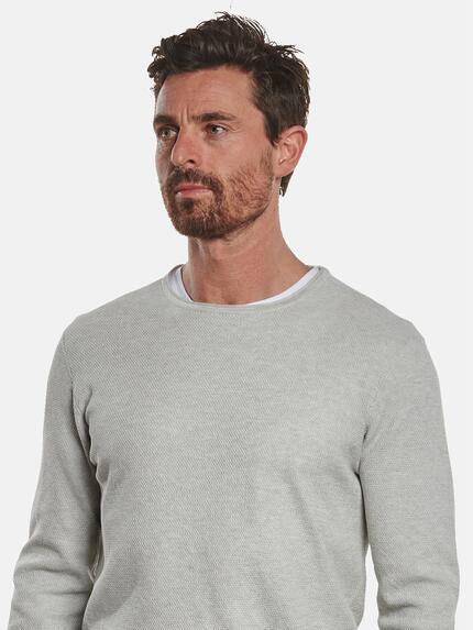 ENGBERS GERMANY Herren Pullover Rundhals Silbergrau 32835