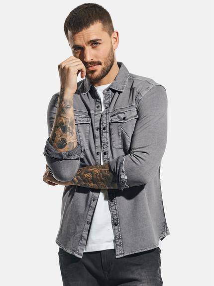 emilio adani Innovatives Langarmshirt Anthrazit