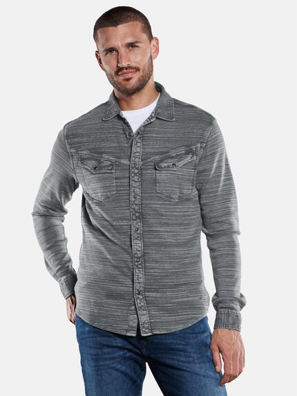 emilio adani Poloshirt langarm Dunkelgrau