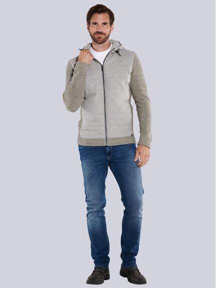 engbers Herren Strickjacke mit Kapuze Beige 35858 engbers Herren Strickjacke mit Kapuze Beige 35858