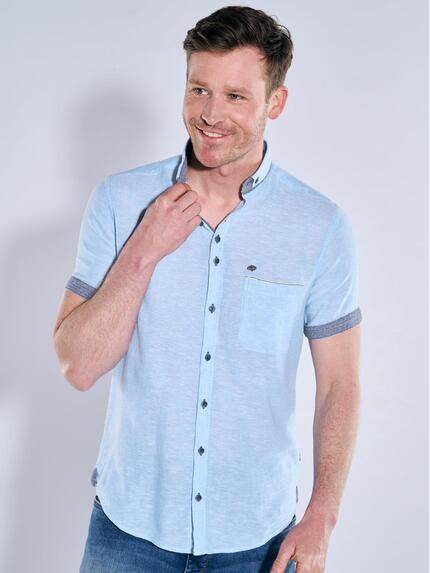 engbers Herren Kurzarm-Hemd mit Leinenanteil Brilliantblau 38379 engbers Herren Kurzarm-Hemd mit Leinenanteil Brilliantblau 38379