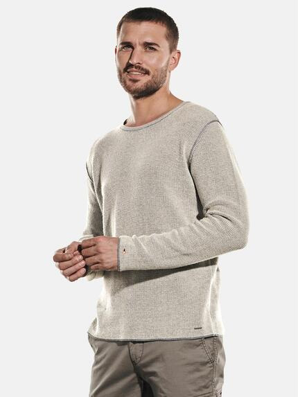 emilio adani Strick-Pullover rundhals Sand