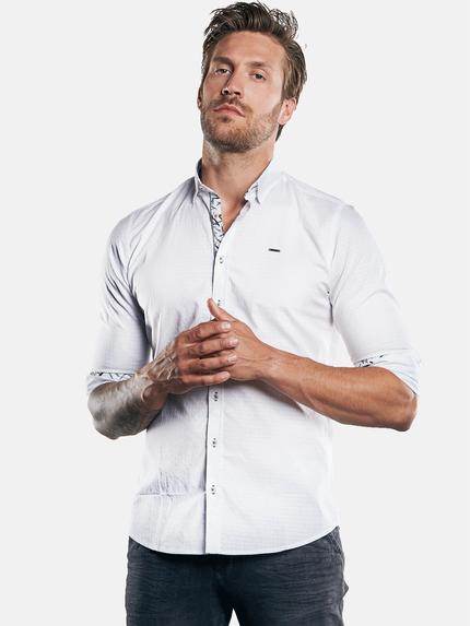 emilio adani Modisches Langarmhemd mit Details in floralem Design Reinweiss