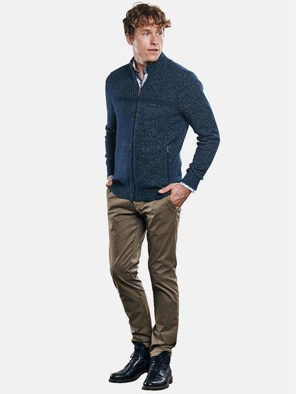 engbers Herren Lässige Strickjacke Petrolblau 30821