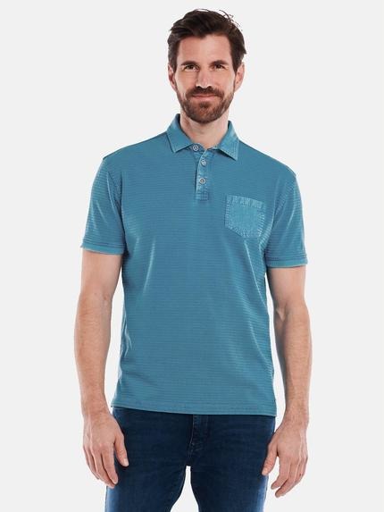 engbers Polo-Shirt gestreift Tuerkis