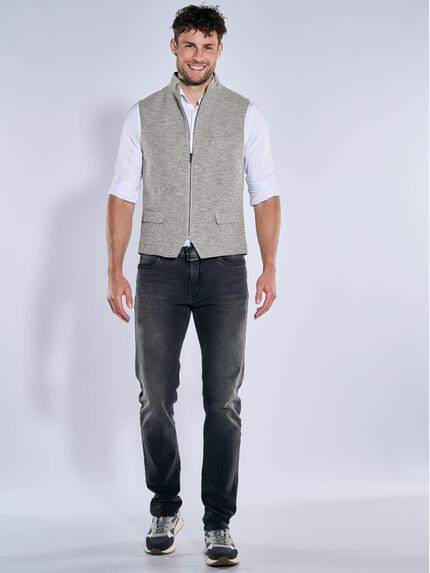emilio adani Herren Sakko-Weste slim fit Beige 39138