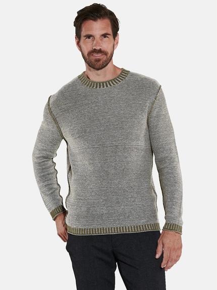 engbers Pullover strukturiert Silbergrau