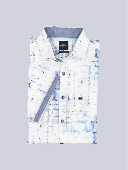 engbers Herren Kurzarm-Hemd gemustert Brilliantblau 38906 engbers Herren Kurzarm-Hemd gemustert Brilliantblau 38906