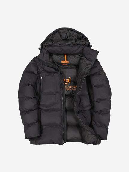 emilio adani Steppjacke mit abnehmbarer Kapuze Schwarz