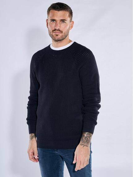 emilio adani Pullover uni Saphirblau