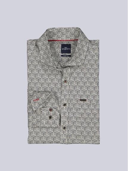 engbers Herren Langarm-Hemd gemustert Beige 39319 engbers Herren Langarm-Hemd gemustert Beige 39319