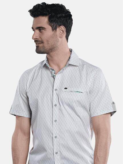 engbers Herren Kurzarm-Hemd gemustert Naturweiss 30776 engbers Herren Kurzarm-Hemd gemustert Naturweiss 30776