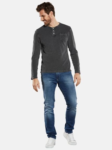 engbers Herren Langarm-Shirt strukturiert Anthrazit 34330