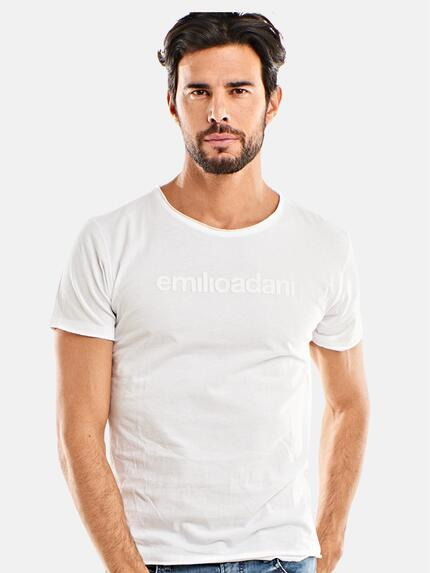 emilio adani Rundhals T-Shirt Reinweiss
