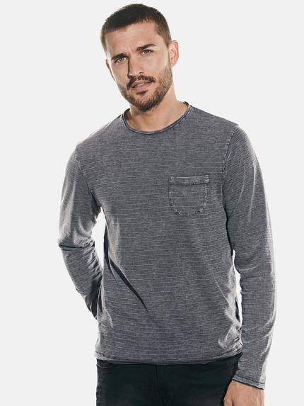 emilio adani Rundhals Shirt Granitgrau