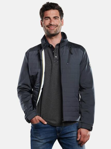 engbers Jacke im Materialmix Saphirblau