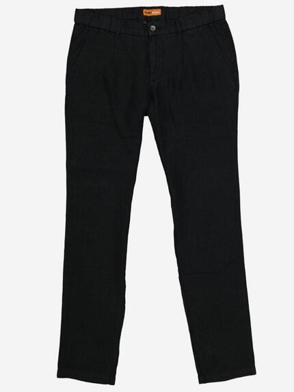 emilio adani Herren Chino aus Leinen Schwarz 37055 emilio adani Herren Chino aus Leinen Schwarz 37055