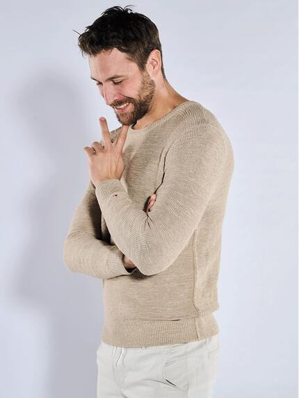 emilio adani Pullover strukturiert Braunbeige