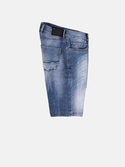 emilio adani Herren Stretch Bermuda im Used-Look Blau 29860 emilio adani Herren Stretch Bermuda im Used-Look Blau 29860