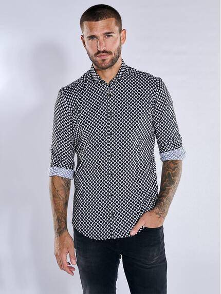 emilio adani Langarm-Hemd slim fit Sand