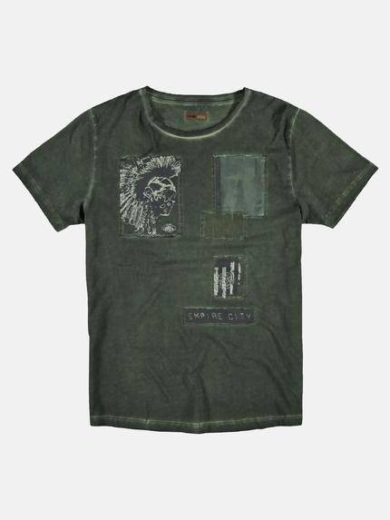 emilio adani Herren Rundhals T-Shirt Grün 26367 emilio adani Herren Rundhals T-Shirt Grün 26367
