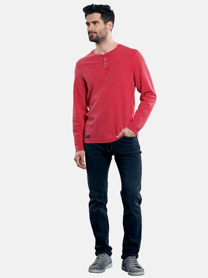 engbers Herren Henley Shirt Tomatenrot 31115 engbers Herren Henley Shirt Tomatenrot 31115