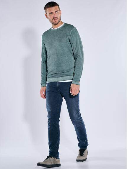 emilio adani Herren Pullover aus Merinowolle Mittelblau 39547 emilio adani Herren Pullover aus Merinowolle Mittelblau 39547