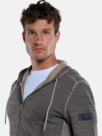 engbers Herren Sweatjacke mit Kapuze Indigoblau 33737