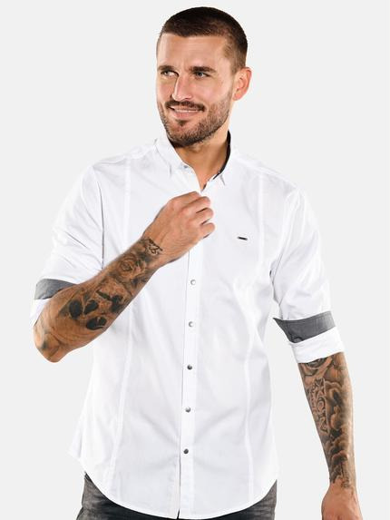 emilio adani Herren Langarm-Hemd regular Weiß 35310 emilio adani Herren Langarm-Hemd regular Weiß 35310