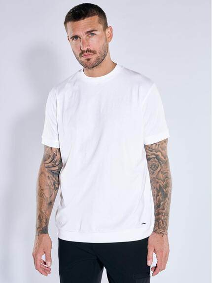 emilio adani Rundhals T-Shirt Reinweiss