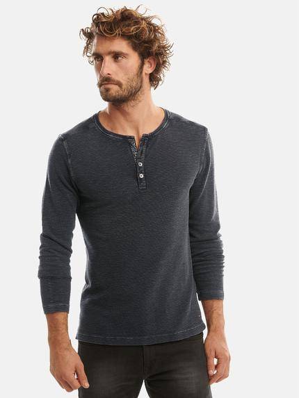 emilio adani Henley Shirt Anthrazit