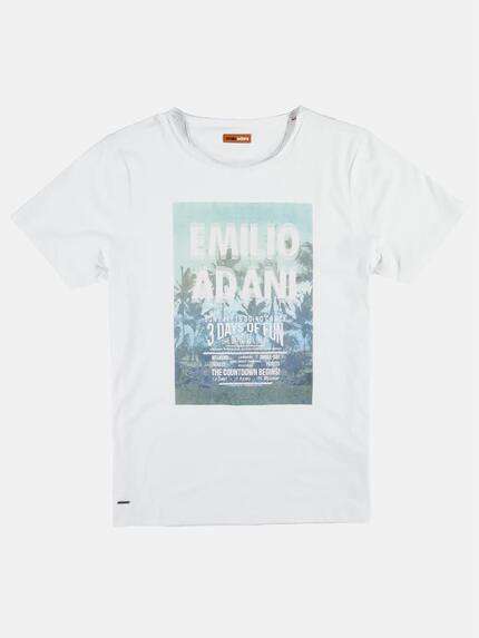 emilio adani Herren Rundhals T-Shirt Weiß 25705 emilio adani Herren Rundhals T-Shirt Weiß 25705