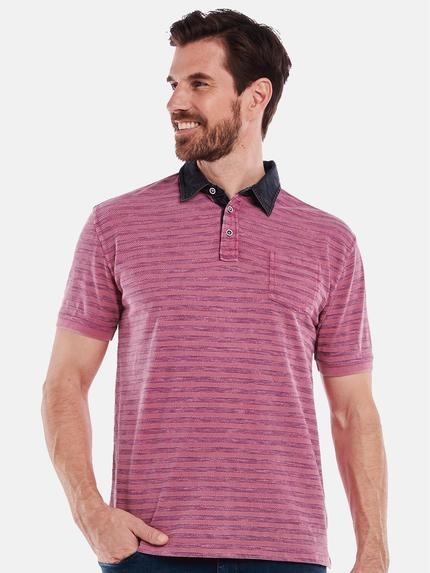 engbers Herren Polo-Shirt gestreift Pink 34922 engbers Herren Polo-Shirt gestreift Pink 34922