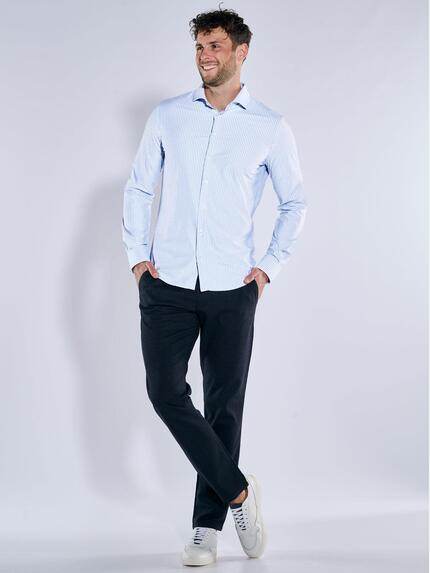 emilio adani Herren Langarm-Hemd gestreift Blau 39362 emilio adani Herren Langarm-Hemd gestreift Blau 39362