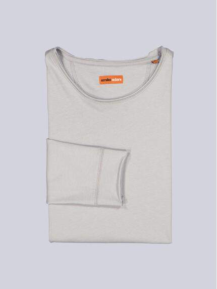 emilio adani Herren Langarmshirt "My Favorite" Hellgrau 32776