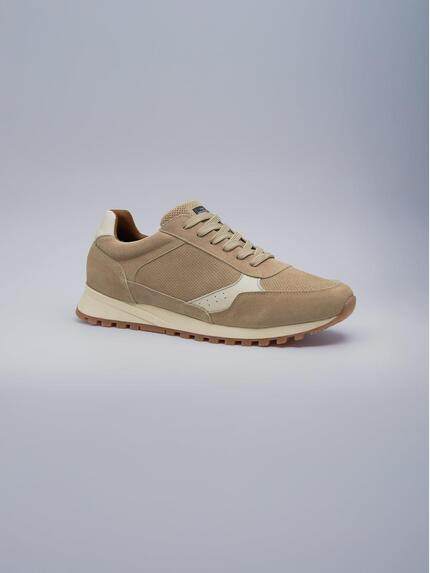 engbers Herren Sneaker aus Velourleder Beige 38538