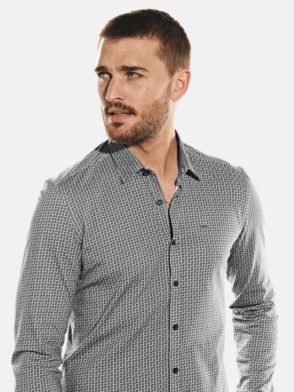 emilio adani Herren Langarm-Hemd gemustert Kieselgrau 32024 emilio adani Herren Langarm-Hemd gemustert Kieselgrau 32024