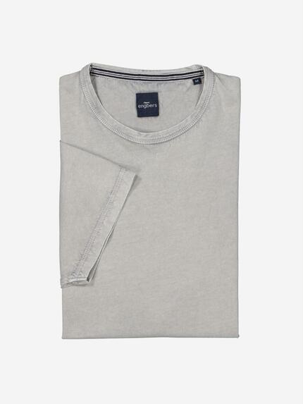 engbers T-Shirt uni Silbergrau
