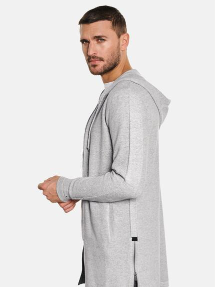 emilio adani Herren Cardigan mit Kapuze Grau 33009 emilio adani Herren Cardigan mit Kapuze Grau 33009