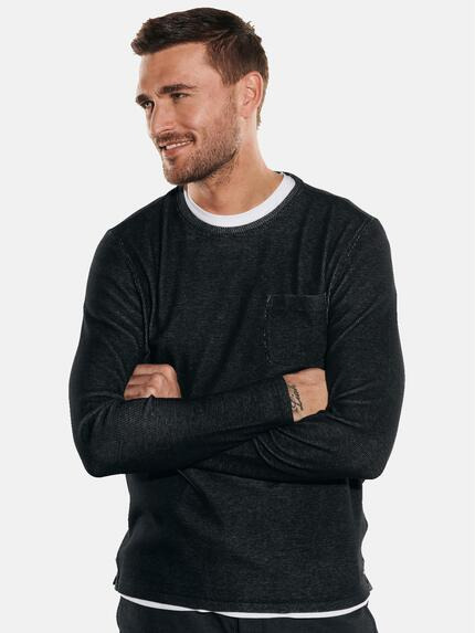 emilio adani Herren Pullover slim fit Schwarz 35249 emilio adani Herren Pullover slim fit Schwarz 35249